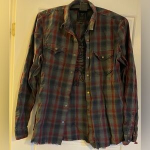 Guess slim fit button up large